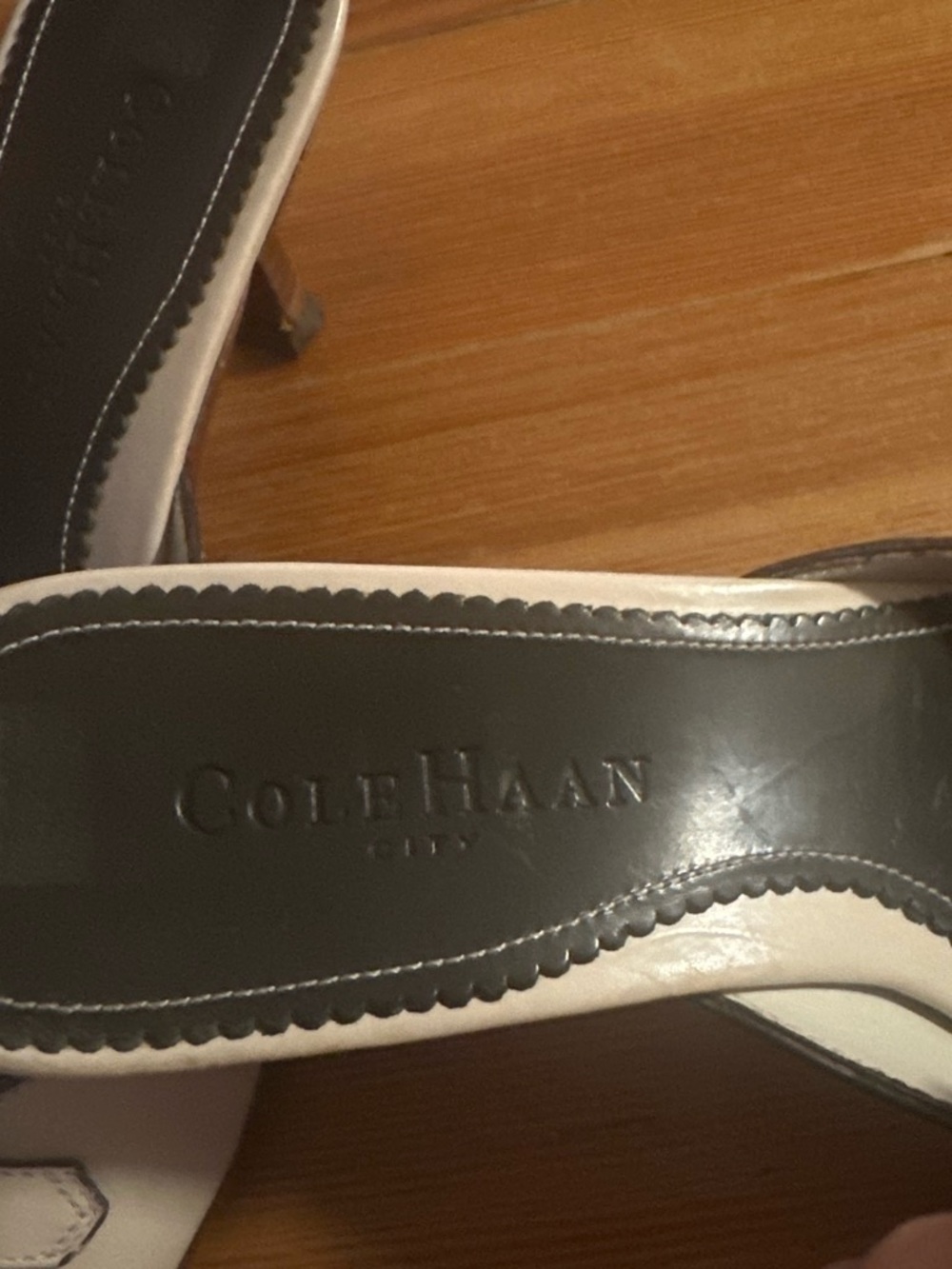 Cole Haan Cream Pointed-Toe Slip-On Mules - Picture 3 of 6